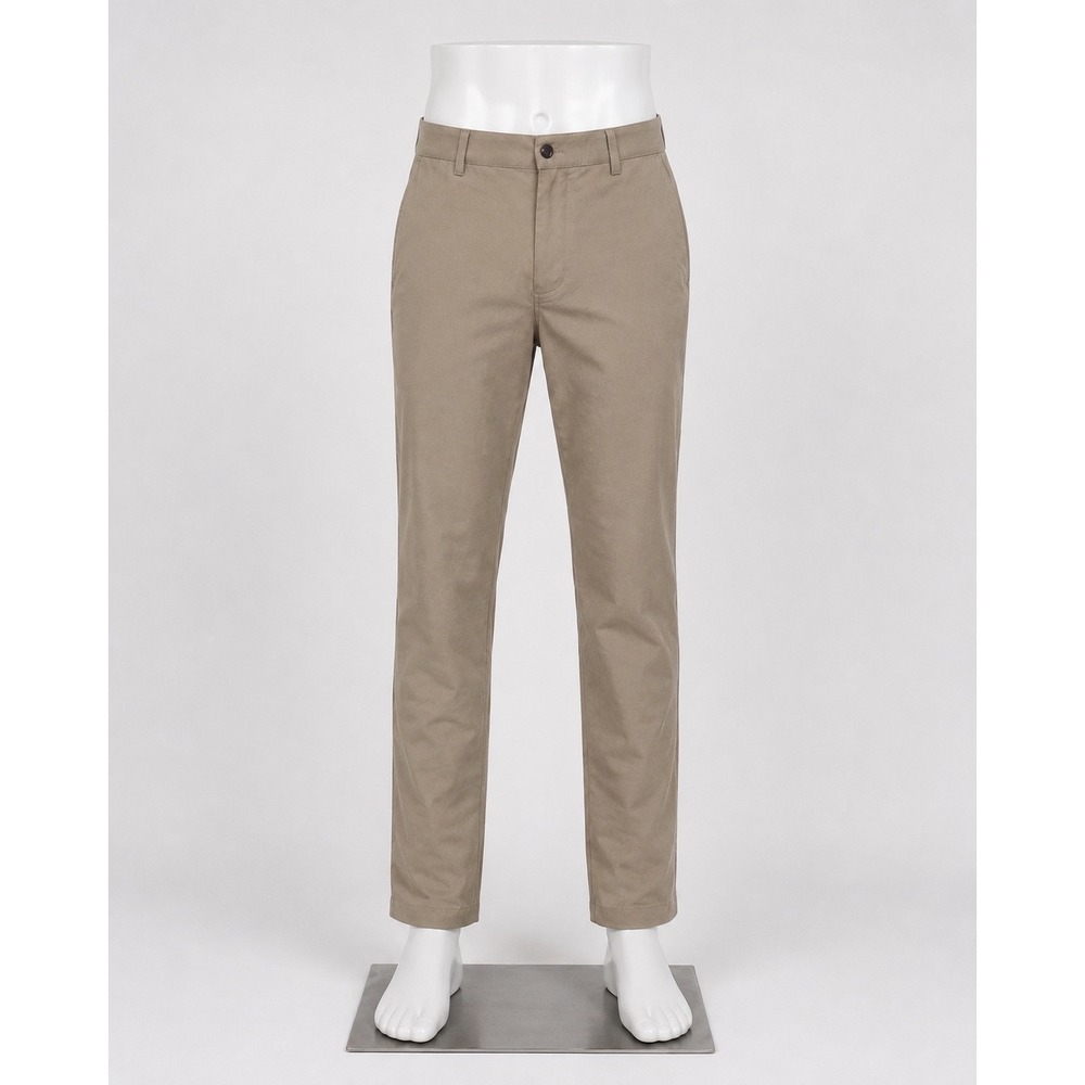 Charles Tyrwhitt Mens 36W x 36L Slim Fit Non-Iron Chinos Tan Khaki Stretch Pants
